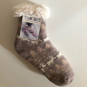 Muk Luks Moose Patterned Cabin Socks